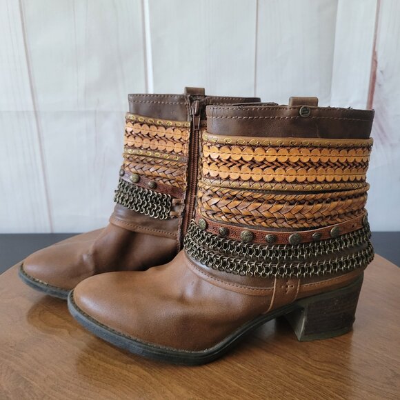 Buckle Bull Boxer Women’s Sz 7.5 Ankle Booties, Brown, Inside Zipper, EUC - Picture 4 of 11